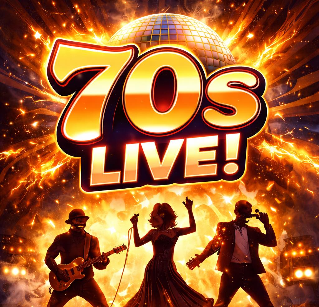 70s Live Concert Graphic